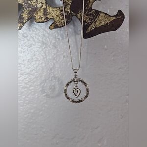 Brighton Circle of Life Two Tone Reversible Heart Necklace